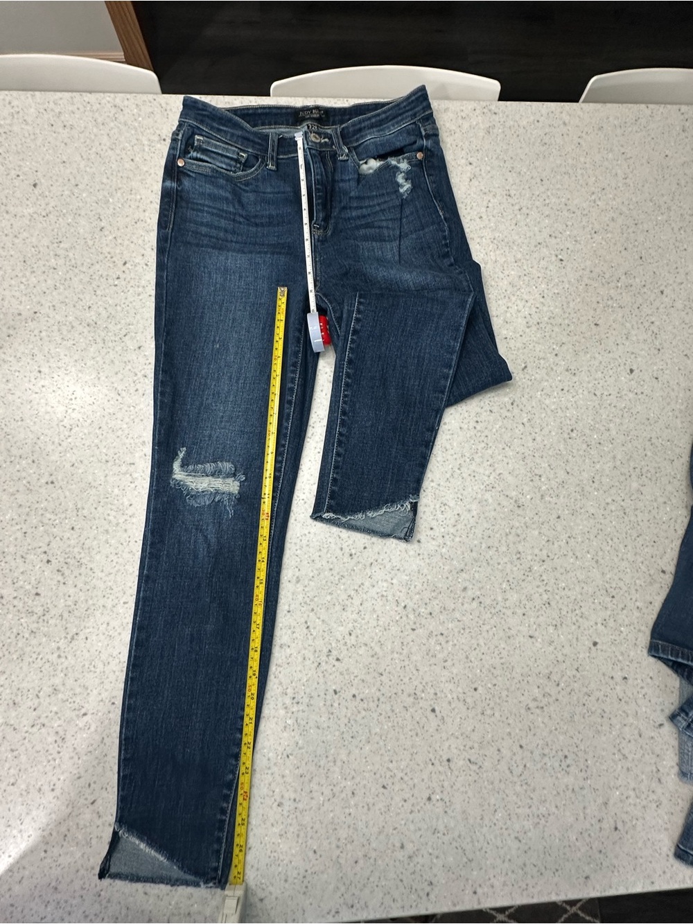 Judy Blue Dark Indigo Distressed Skinny Jeans